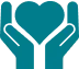 Hands holding heart icon