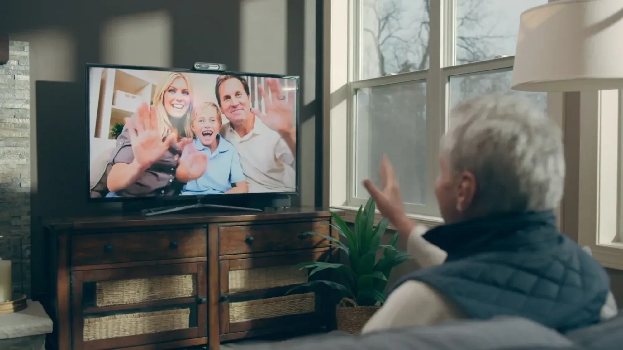 Man watching tv