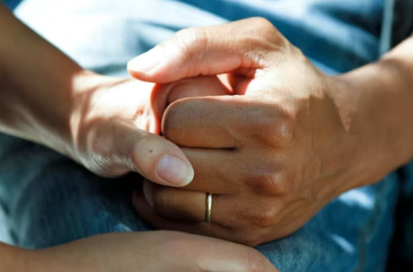 holding hands