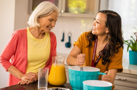 women baking together