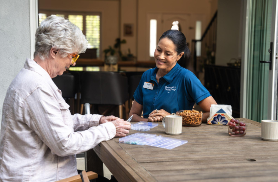 women working on pill management