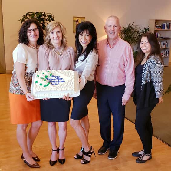 Homewatch CareGivers of Phoenix celebrate hospice month with a cake