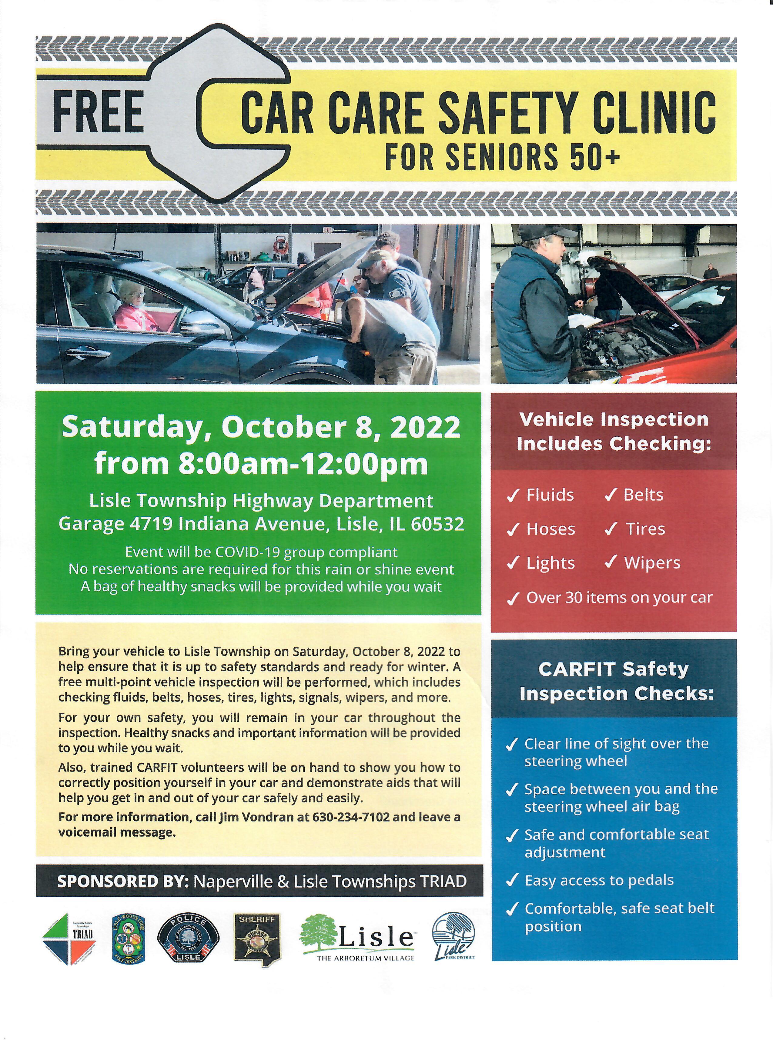 Free Car Care Safety Clinic for Seniors 50+