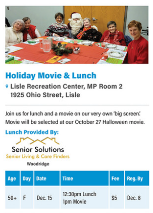 Holiday movie and lunch infographic 