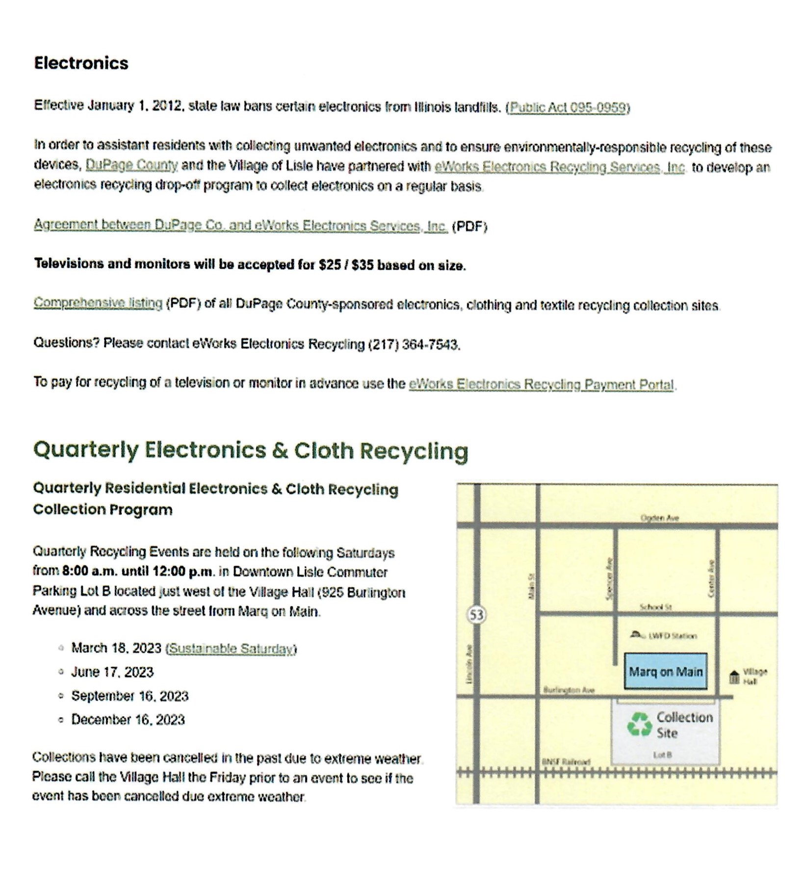 recycling event flyer