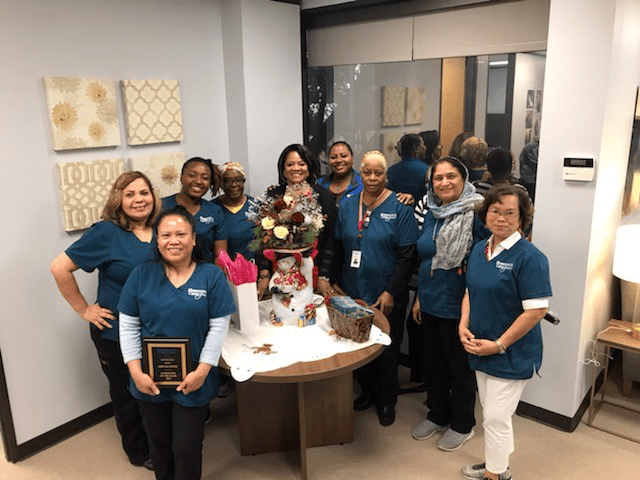 Staff at the Holiday party