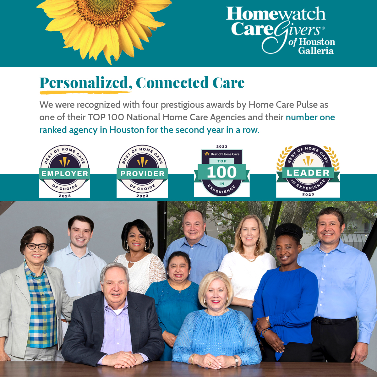 homewatch caregivers houston galleria staff and accolades image