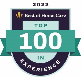 Top 100 in experience Best of Home Care Award