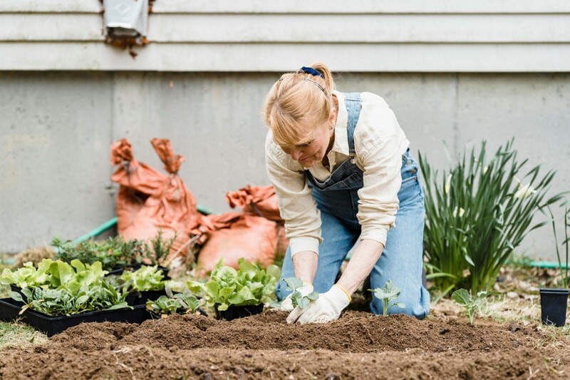 Women gardening